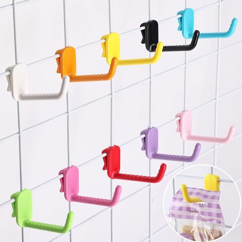 10Pcs Mesh Panel Hooks Supermarket Display Racking Storage Hook Wall-Mounted Key Hangers Home Organization in Saudi Arabia