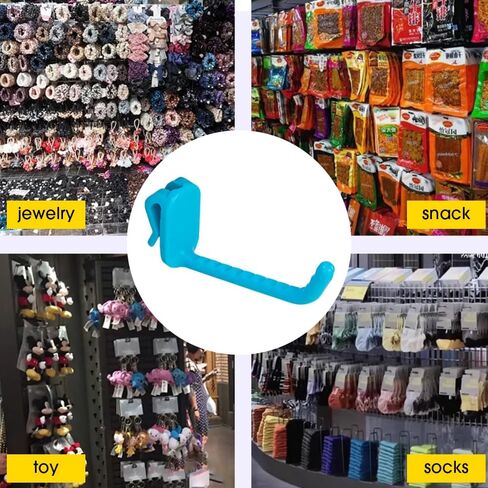 10Pcs Mesh Panel Hooks Supermarket Display Racking Storage Hook Wall-Mounted Key Hangers Home Organization in Saudi Arabia