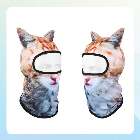 3D Cat Ski Balaclava Sheisty Face Mask with Ears, Funny Animal Face Mask Balaclava Parties Music Festivals Outdoor Supplies Multicolored in Saudi Arabia