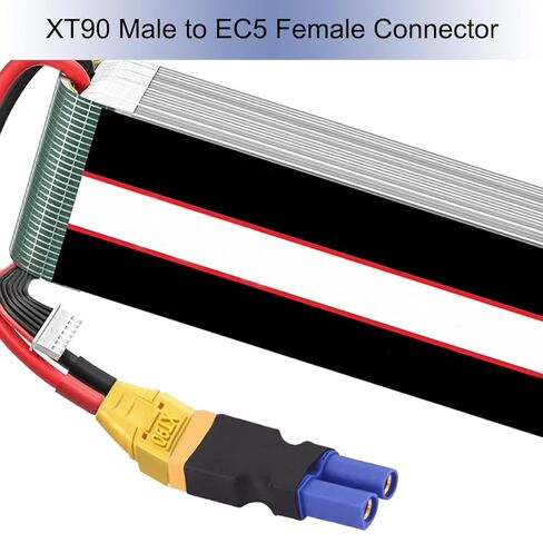 4 قطعة XT90 إلى EC5 أنثى ذكر موصل محول، لا سلك EC5 إلى XT90 أنثى ذكر قابس مهايئ ل RC FPV الطائرة بدون طيار RC سيارة يبو شاحن البطارية ESC in Saudi Arabia
