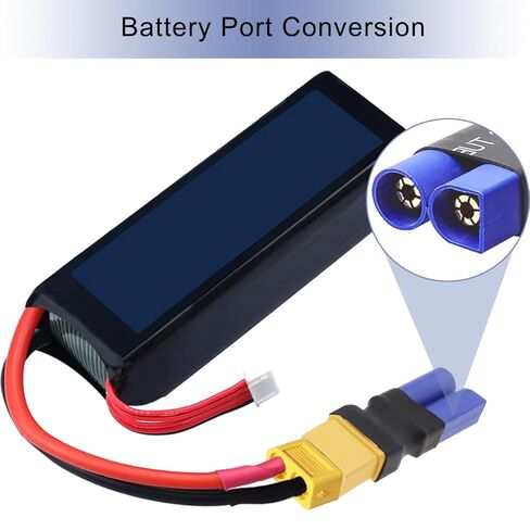 4 قطعة XT90 إلى EC5 أنثى ذكر موصل محول، لا سلك EC5 إلى XT90 أنثى ذكر قابس مهايئ ل RC FPV الطائرة بدون طيار RC سيارة يبو شاحن البطارية ESC in Saudi Arabia