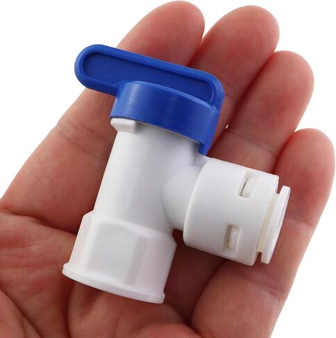 2PCS 1/4inch Thread to 3/8inch Port Pressure Tank Ball Valve Food Beverage POM Port For Water Purification Reverse Osmosis System Water Storage Tank Quick Connect Tank Ball Valve in Saudi Arabia