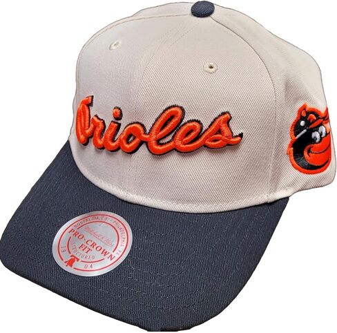 قبعة Mitchell & Ness Baltimore Orioles MLB Off Word Pro Snapback - أوف وايت in Kuwait