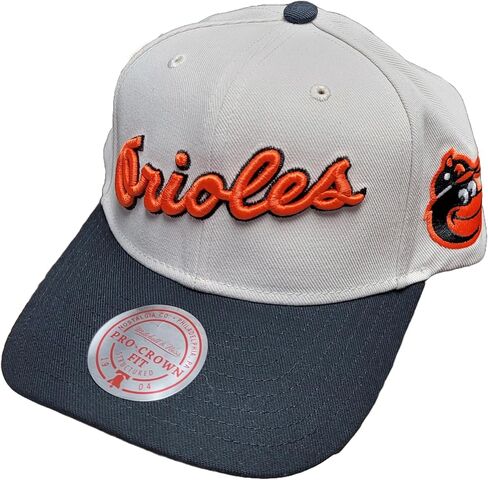 قبعة Mitchell & Ness Baltimore Orioles MLB Off Word Pro Snapback - أوف وايت in Kuwait