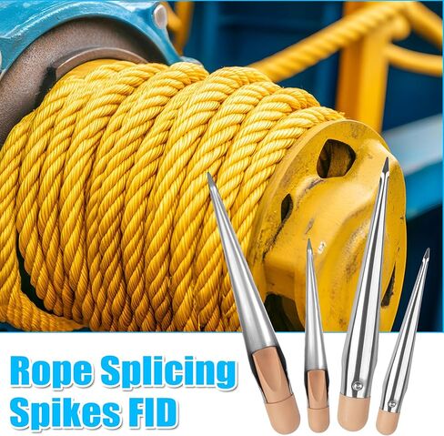 SILANON Rope Splicing FID, Marine Rope Splicing Spikes FID with Plastic Handle FID for Splicing Rope Splicing Tool for Line Wire Diameter 1/8" 1/2" 1" in Saudi Arabia