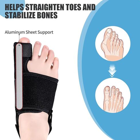 Bunion Brace for Women & Men Bunion Corrector | Bunion splint Big Toe Straightener. alleviation Pain & Corrects Toe Alignment. For Left & Right Foot (1 Pair) in Saudi Arabia