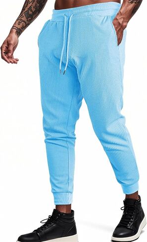 رجل الهراء محكم السراويل الرباط تمتد مرونة الخصر مدبب ركض الراحة الهراء متماسكة Sweatpants in Kuwait