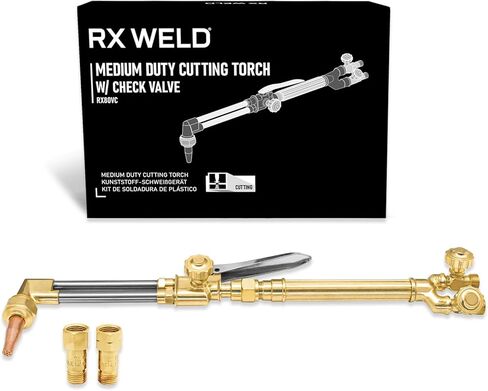 RX WELD V-Style Medium Duty Cutting Torch with Check Valve, Oxygen Acetylene Cutting with CA1350 Cutting Attachment, 100FC Torch Handle, 1-3-101 Cutting Tip in Saudi Arabia