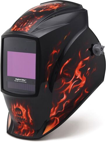 Miller Digital Elite™ Series Auto-Darkening Welding Helmet with ClearLight 4x Lens Technology - Professional Welding Hood - Welder Helmet for Men & Women, Black (QR) in Saudi Arabia
