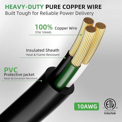 10FT Welder Adapter Extension Cord, NEMA L14-30P to 6-50R, 30 Amp 4-Prong to 3-Prong Generator to Welder Plug, 10AWG Heavy Duty STW, 240V Welding Power Cord with Handle and LED Indicator in Saudi Arabia
