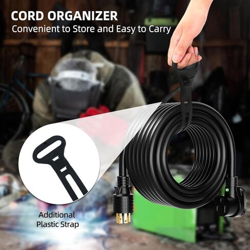 10FT Welder Adapter Extension Cord, NEMA L14-30P to 6-50R, 30 Amp 4-Prong to 3-Prong Generator to Welder Plug, 10AWG Heavy Duty STW, 240V Welding Power Cord with Handle and LED Indicator in Saudi Arabia
