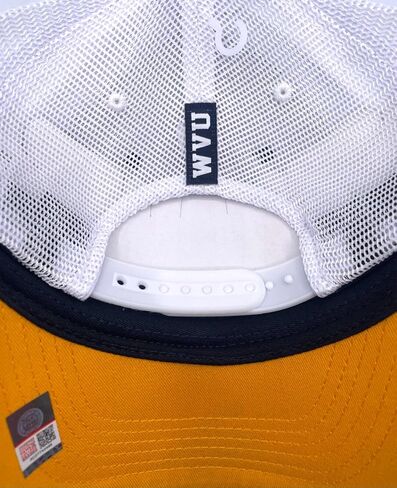 West Virginia Classic Two Tone Hat Adjustable University Mesh Trucker Cap Blue in Saudi Arabia