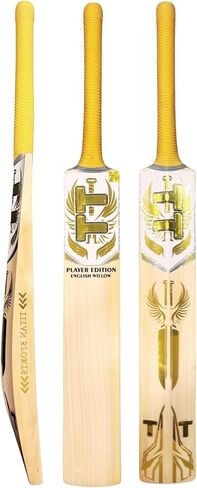 Titan English Willow Divine Cricket Bat – Full Size Short Handle – Lightweight & Handcrafted for Power and Control – Ideal for Club & League Play - Free Hard Leather Ball in Saudi Arabia