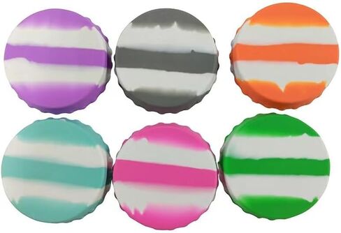 6PCS Silicone Can and Cup Lids for Leak - Proof Sealing, B in Saudi Arabia