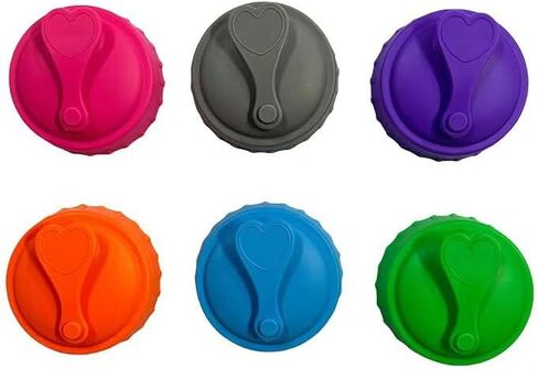 6PCS Silicone Can and Cup Lids for Leak - Proof Sealing, B in Saudi Arabia