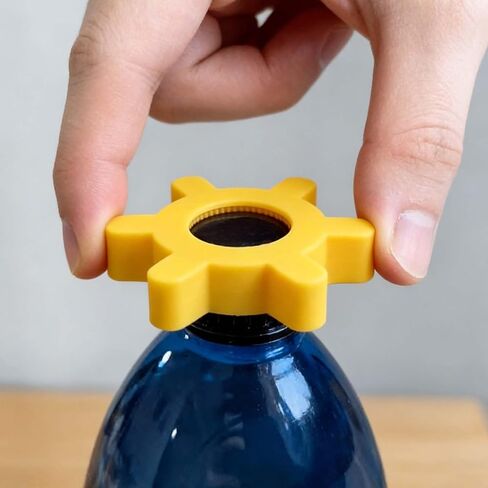 1PC Rotary Bottle Cap Opener, Compact Plastic Design Bottle Opener, for Home Kitchen, Easy Twist, Yellow in Saudi Arabia