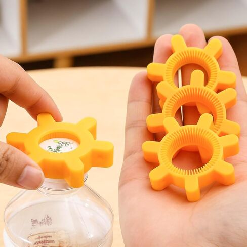 1PC Rotary Bottle Cap Opener, Compact Plastic Design Bottle Opener, for Home Kitchen, Easy Twist, Yellow in Saudi Arabia