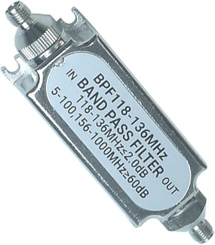 مرشح ممر الموجة المعدني BPF118-136MHz 50ohm SMA مرشح ممر الموجة لنطاق تردد الهواء in Kuwait