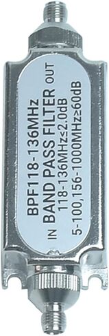 مرشح ممر الموجة المعدني BPF118-136MHz 50ohm SMA مرشح ممر الموجة لنطاق تردد الهواء in Kuwait