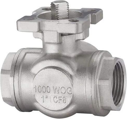 DN15 304 Stainless Steel Three-way Ball Valve T/L Type Female Thread 1Pcs(T Type) in Saudi Arabia