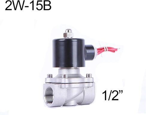 24V 110V 220V 12V 1/2 Inch Solenoid Valve Stainless Steel Direct Acting Normally Closed 1Pcs(2W-15B NBR,NPT_230VAC) in Saudi Arabia