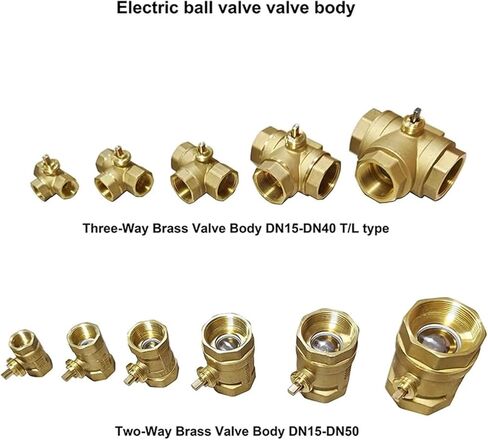 Motorized Ball Valve 2-Wire/3-Wire 2-Way/3-Way DN15 DN20 DN25 Electric Valves Female Thread 12V 24V 220V 1Pcs(3-WAY_AC220V_CR03) in Saudi Arabia