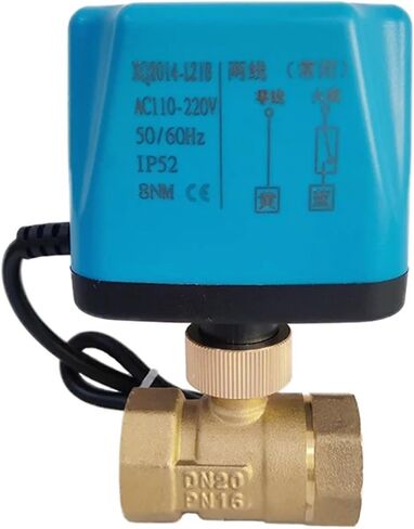 Motorized Ball Valve Brass 2-wire Power-off Reset 8 N·m Big Torque 220V 110V 24V 12V AC/DC Alternative Electric Solenoid 1Pcs(1-1/4",220VAC_NORMALLY CLOSED) in Saudi Arabia