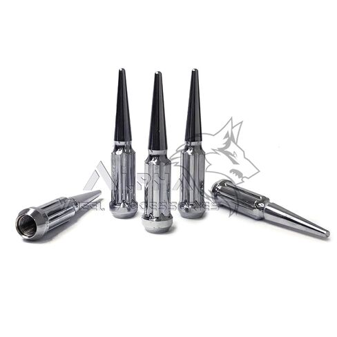 24Pc 7/16-20 Chrome Spline Spike Lug Nuts for Chevy GMC Blazer K10 K5 Suburban in Saudi Arabia
