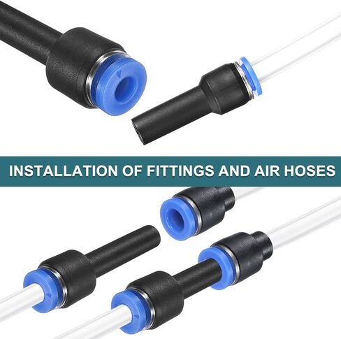 uxcell 10Pcs 5/16" OD x 3/8" OD Push-to-Connect Fittings Plug, Cap Style Pneumatic Blanking Plugs, Leak-Proof Air Push Connectors for Compressed Air Systems in Saudi Arabia