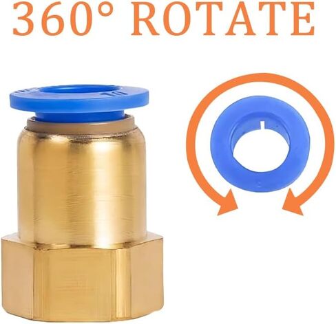 50pc Pneumatic Quick Connector Air Fitting PCF For 4 6 8 10 12mm Hose Tube Pipe To 1/8" 3/8" 1/2" 1/4" Female Thread Brass Joint(PCF6-04) Plumbing Fittings in Saudi Arabia