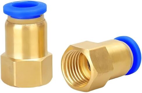 50pc Pneumatic Quick Connector Air Fitting PCF For 4 6 8 10 12mm Hose Tube Pipe To 1/8" 3/8" 1/2" 1/4" Female Thread Brass Joint(PCF6-04) Plumbing Fittings in Saudi Arabia