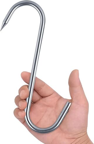 YOUNTHYE 10PCS Meat Hooks 9.4inch Meat Hooks for Hanging 10mm Stainless Steel S Shaped Hanging, Butcher S Hook Grill Meats Hook in Saudi Arabia