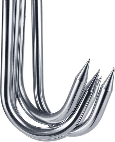 YOUNTHYE 10PCS Meat Hooks 9.4inch Meat Hooks for Hanging 10mm Stainless Steel S Shaped Hanging, Butcher S Hook Grill Meats Hook in Saudi Arabia