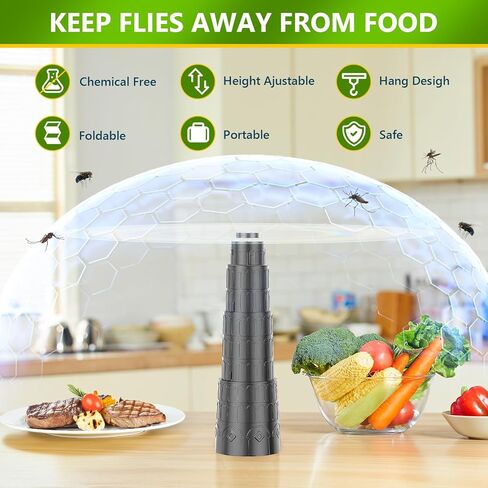 Adawook Fly Fans for Tables, Chemical-Free Bug Fans with Soft Blades, Keep Flies Bugs Away, Portable Table use Fly Fan, 3 Pack in Saudi Arabia