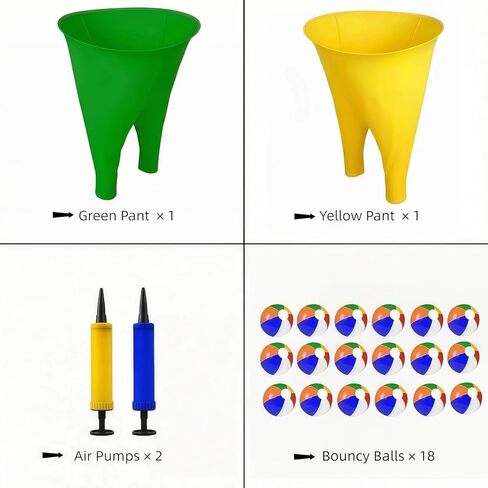 قطعتان من لعبة Granny Pants Yard - لعبة سباق مضحكة للحفلات في الفناء الخلفي مع 18 كرة نطاطة ومضخة هواء - لم شمل عائلي مرح وأنشطة بناء فريق الكبار للمجموعات واليوم الميداني والشواء in Saudi Arabia