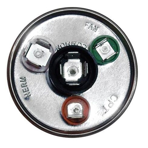 Payne HC98KA036D - 35 + 5 uf/Mfd 370/440 VAC AmRad Replacement Round Dual Universal Capacitor - Made in The U.S.A. in Saudi Arabia