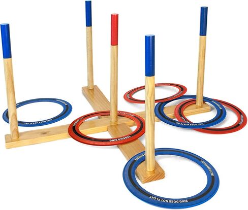لعبة الرمي العملاقة من Yard Games مع حلقات رمي ​​ناعمة الملمس وهدف خشبي نهائي in Kuwait