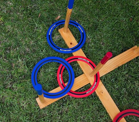 لعبة الرمي العملاقة من Yard Games مع حلقات رمي ​​ناعمة الملمس وهدف خشبي نهائي in Kuwait
