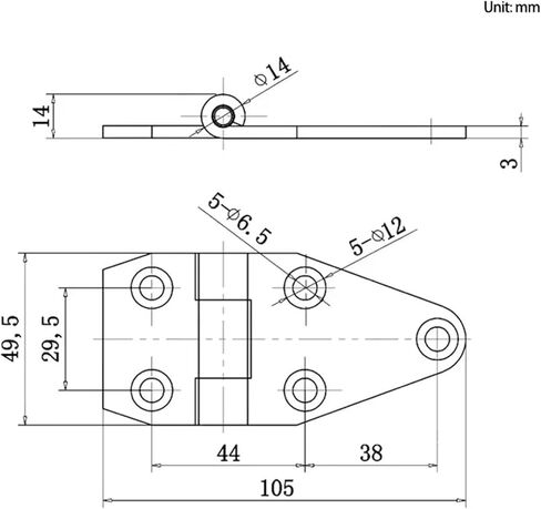 304 Stainless Steel Or Iron Thick Hinge Mechanical Precision Casting High-Strength Industrial Heavy-Duty Equipment Hinge 1Pcs(Iron) in Saudi Arabia
