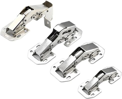 Cabinet Hinge 90 Degree No-Drilling Hole Cupboard Door Hydraulic Hinges Soft Close with Screws Furniture Hardware 1Pcs(3 INCH Normal Type) in Saudi Arabia