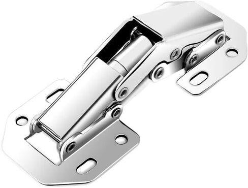 Cabinet Hinge 90 Degree No-Drilling Hole Cupboard Door Hydraulic Hinges Soft Close with Screws Furniture Hardware 1Pcs(3 INCH Normal Type) in Saudi Arabia