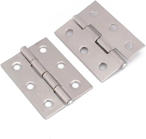 Stainless Steel Door Hinges Cabinet Doors Windows Wooden Box Flat Hinge Home Furniture Hardware Accessories 10Pcs in Saudi Arabia