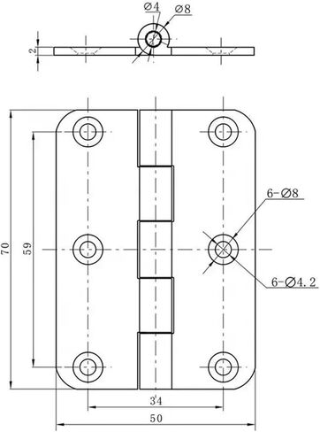 70x50x2 مللي متر 304 مفصل فولاذي مقاوم للصدأ الأثاث خزانة الباب الثقيلة الأجهزة الكهربائية الصناعية للطي المفصلي 1 قطعة in Saudi Arabia