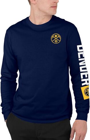 Junk Food NBA - Vertical Logo - Officially Licensed Adult Long Sleeve Fan Tee for Men and Women in Saudi Arabia