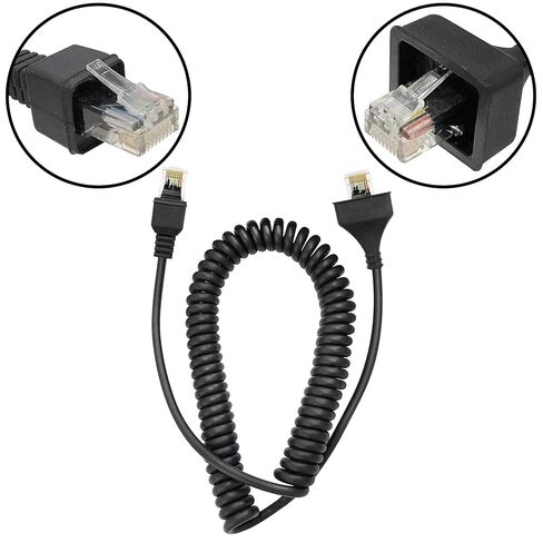 10 Pack RJ-45 8PIN Remote Speaker Mic Microphone Cable Cord Replacement for KMC-30 KMC-32 KMC-35 KMC-65 KMC-66 KMC-36 TK-7100 TK-760 TK-768 TK-780G TM-261A TM-271A Mobile DTMF Radio in Saudi Arabia