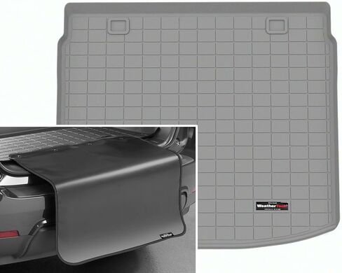 Weathertech Cargo Trunk Liner with Bumper Protector for Honda CR-V Hybrid, CR-V, Behind 2nd Row w/Bumper Protector (401569SK), Black in Saudi Arabia