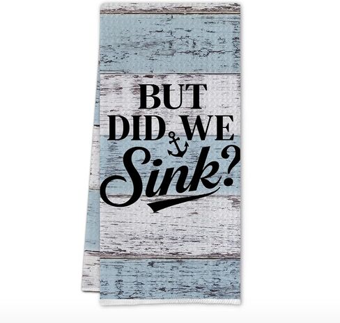 Funny Boat Anchor Nautical Coastal Sailing Kitchen Towels,Gifts for Women Men Boat Ship Owner Lover,Nautical Decorative Dish Hand Tea Towels for Home Bathroom Kitchen,16X24 Inch in Saudi Arabia