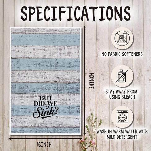 Funny Boat Anchor Nautical Coastal Sailing Kitchen Towels,Gifts for Women Men Boat Ship Owner Lover,Nautical Decorative Dish Hand Tea Towels for Home Bathroom Kitchen,16X24 Inch in Saudi Arabia