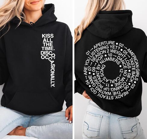 سويت شيرت Kiss All The Time Disco أحيانًا - جولة Merch لألبوم Harry - قلنسوة عصرية لألبوم جديد in Saudi Arabia