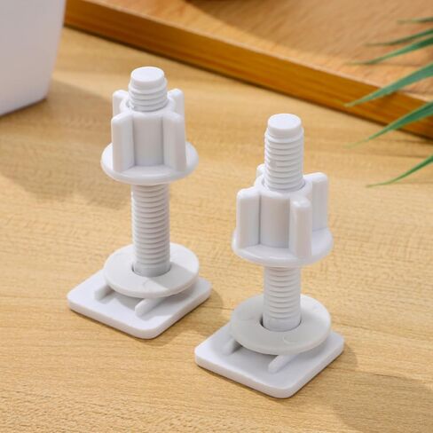 Cabilock Toilet Seat Hinge Bolt Screw Set with Nuts 2-Pack Plastic Toilet Cover Screws for Secure Seat Installation Easy DIY Replacement Hardware in Saudi Arabia